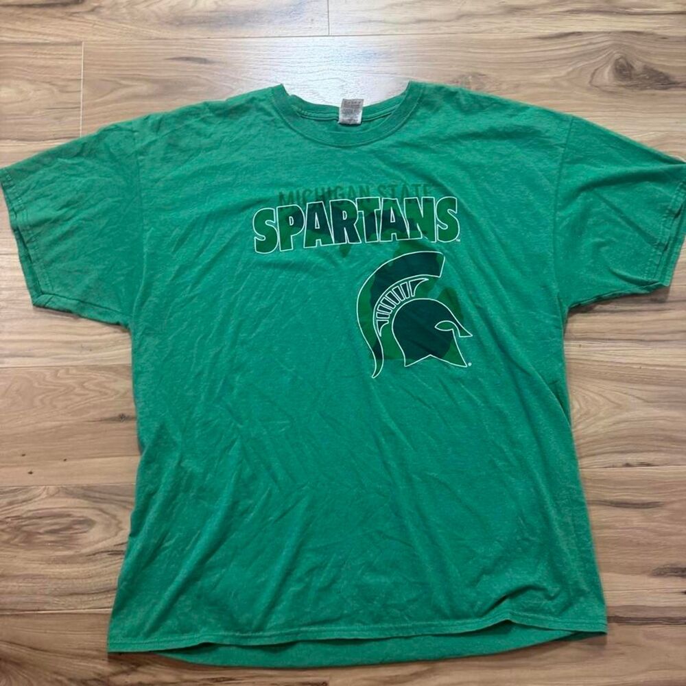 Green Michigan State Spartans college tee sports graphic size XXL